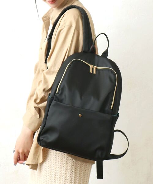 MAJESTIC LEGON（マジェスティックレゴン）の「シンプル軽量リュック（バックパック/リュック・レディース・ライトグレー/ベージュ/ブラック・FREE）」の12枚目の写真