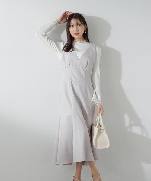 PROPORTION BODY DRESSING（プロポーションボディドレッシング）の「バッククロスデニムジャンスカ / 1214140200（ワンピース・レディース・グレー/ブルー・SMALL/MEDIUM/X-SMALL）」の6枚目の写真