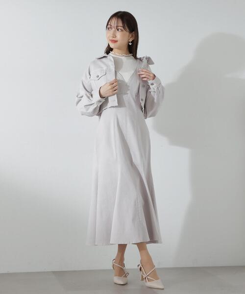 PROPORTION BODY DRESSING（プロポーションボディドレッシング）の「バッククロスデニムジャンスカ / 1214140200（ワンピース・レディース・グレー/ブルー・SMALL/MEDIUM/X-SMALL）」の8枚目の写真