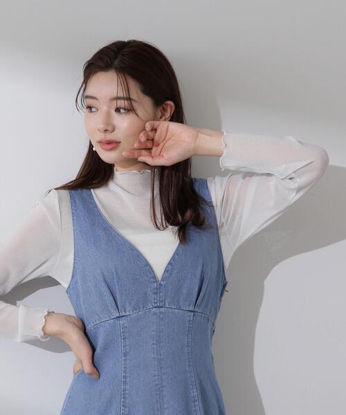 PROPORTION BODY DRESSING（プロポーションボディドレッシング）の「バッククロスデニムジャンスカ / 1214140200（ワンピース・レディース・グレー/ブルー・SMALL/MEDIUM/X-SMALL）」の13枚目の写真