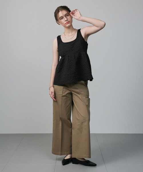 saloon（サルーン）の「SALOON(サルーン)/ブラッシュドベイカーパンツ【手洗い可】（その他パンツ・レディース・ブラック/モカ/カーキ・MEDIUM/SMALL）」の19枚目の写真