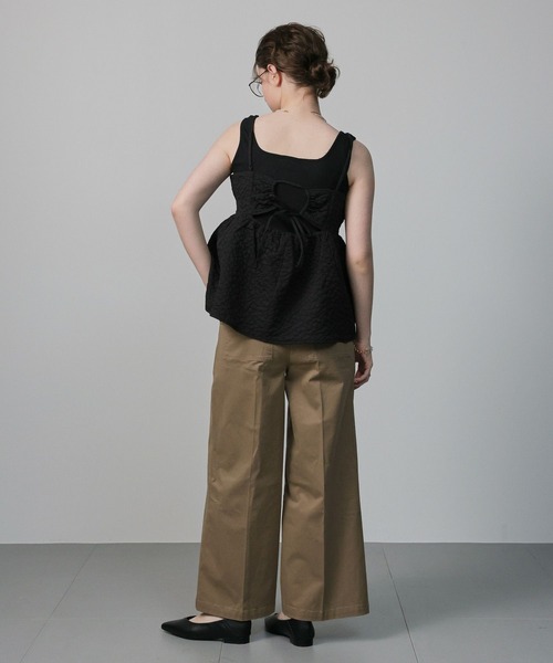 saloon（サルーン）の「SALOON(サルーン)/ブラッシュドベイカーパンツ【手洗い可】（その他パンツ・レディース・ブラック/モカ/カーキ・MEDIUM/SMALL）」の9枚目の写真