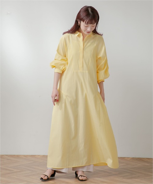 F by ROSSO（エフバイロッソ）の「F by ROSSO　カラーストライプシャツワンピース（シャツワンピース・レディース・ピンク/イエロー/ミント・36/38）」の15枚目の写真