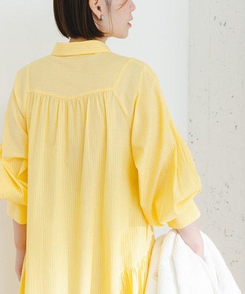 F by ROSSO（エフバイロッソ）の「F by ROSSO　カラーストライプシャツワンピース（シャツワンピース・レディース・ピンク/イエロー/ミント・36/38）」の20枚目の写真