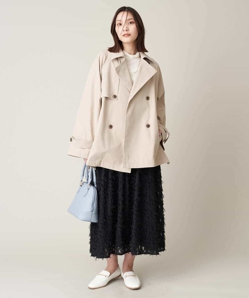 a.v.v(アーヴェヴェ)の「フリンジジャガードタックフレアスカート(スカート・レディース・アイボリー/ブラック・34/36/38/40/42)」の20枚目の写真