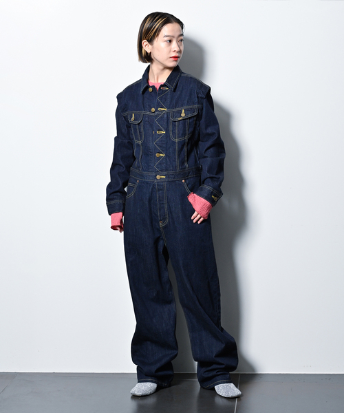 Lee（リー）の「【LEE /リー】別注 OVERSIZED ジャンプスーツ（つなぎ/オールインワン・レディース・ネイビー・SMALL/MEDIUM）」の10枚目の写真