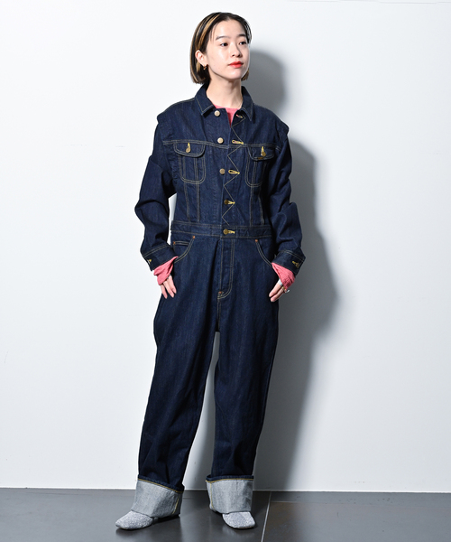 Lee（リー）の「【LEE /リー】別注 OVERSIZED ジャンプスーツ（つなぎ/オールインワン・レディース・ネイビー・SMALL/MEDIUM）」の11枚目の写真