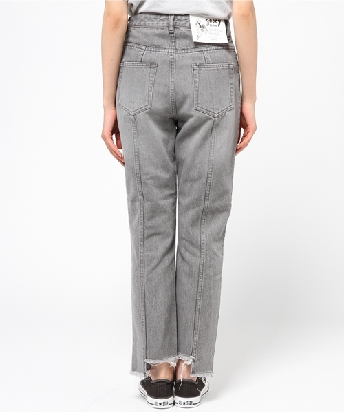 goocy（グースィー）の「センター切替デニム（デニムパンツ・レディース・グレー・1/0）」の4枚目の写真