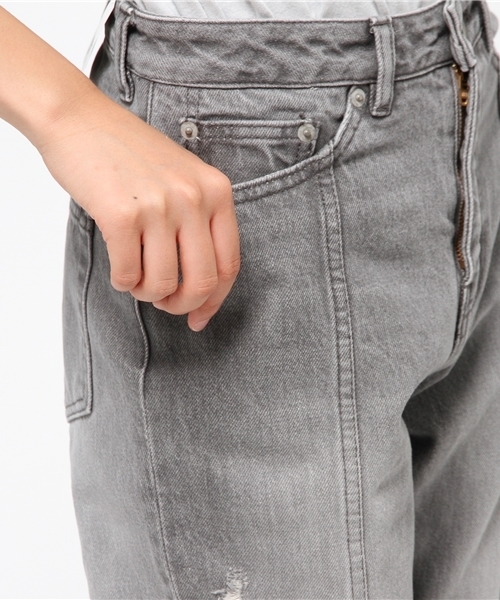 goocy（グースィー）の「センター切替デニム（デニムパンツ・レディース・グレー・1/0）」の7枚目の写真