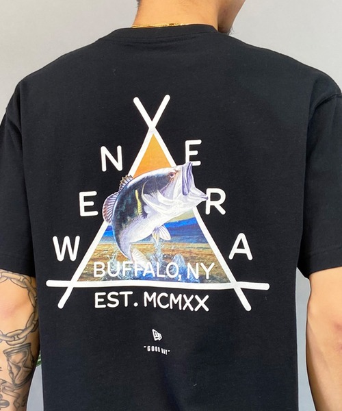 セール】NEW ERA/ニューエラ 半袖Tシャツ バックプリント ブラックバス 