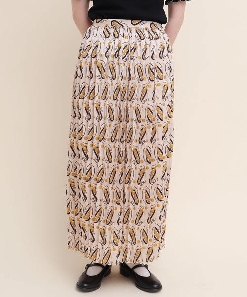 peu pres（プープレ）の「●スナップエンドウpr プリーツスカート（スカート・レディース・グリーン/イエロー・FREE）」の2枚目の写真