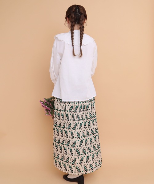 peu pres（プープレ）の「●スナップエンドウpr プリーツスカート（スカート・レディース・グリーン/イエロー・FREE）」の10枚目の写真