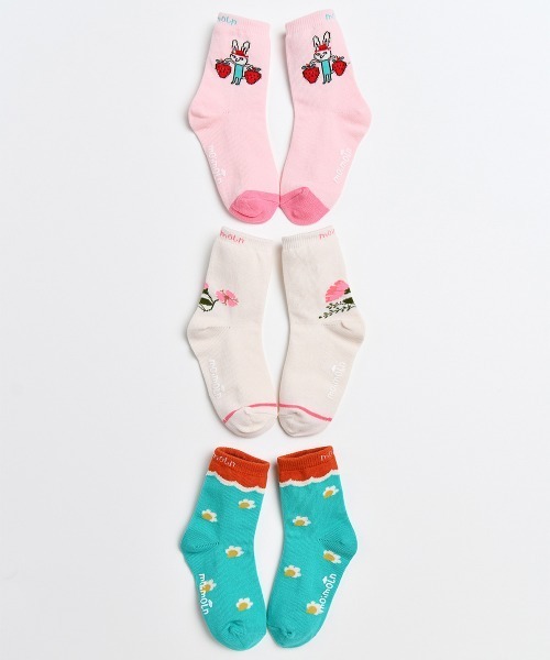 moimoln（モイモルン）の「【3点SET】ジョリーソックス（ソックス/靴下・キッズ・ピンク・10cm/12cm/14cm/16cm）」の2枚目の写真