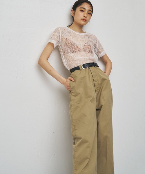 Whim Gazette(ウィムガゼット)の「【GEMINI】レースTシャツ(Tシャツ/カットソー・レディース・ブルー系その他/ホワイト・FREE)」の14枚目の写真