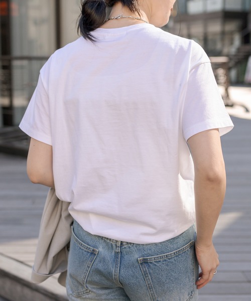 RIVE DROITE（リヴドロワ）の「CINEMA Tee（Tシャツ/カットソー・レディース・ネイビー/オフホワイト/ベージュ・FREE）」の10枚目の写真