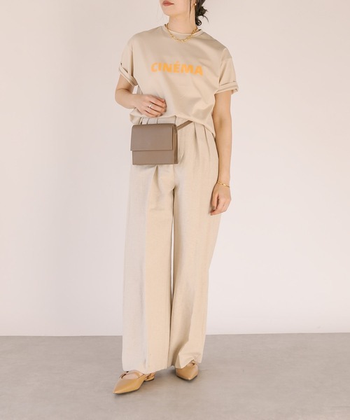 RIVE DROITE（リヴドロワ）の「CINEMA Tee（Tシャツ/カットソー・レディース・ネイビー/オフホワイト/ベージュ・FREE）」の11枚目の写真