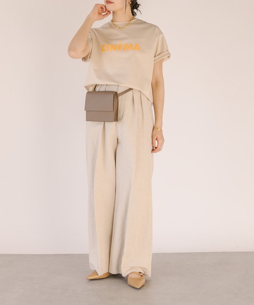 RIVE DROITE（リヴドロワ）の「CINEMA Tee（Tシャツ/カットソー・レディース・ネイビー/オフホワイト/ベージュ・FREE）」の12枚目の写真