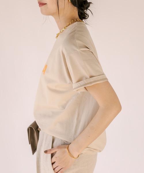 RIVE DROITE（リヴドロワ）の「CINEMA Tee（Tシャツ/カットソー・レディース・ネイビー/オフホワイト/ベージュ・FREE）」の16枚目の写真