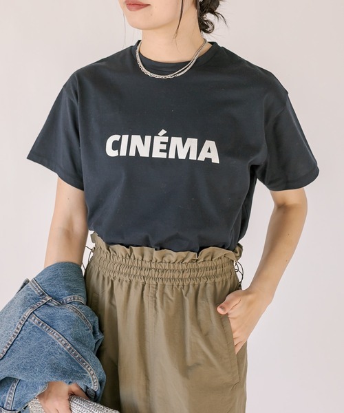 RIVE DROITE（リヴドロワ）の「CINEMA Tee（Tシャツ/カットソー・レディース・ネイビー/オフホワイト/ベージュ・FREE）」の22枚目の写真