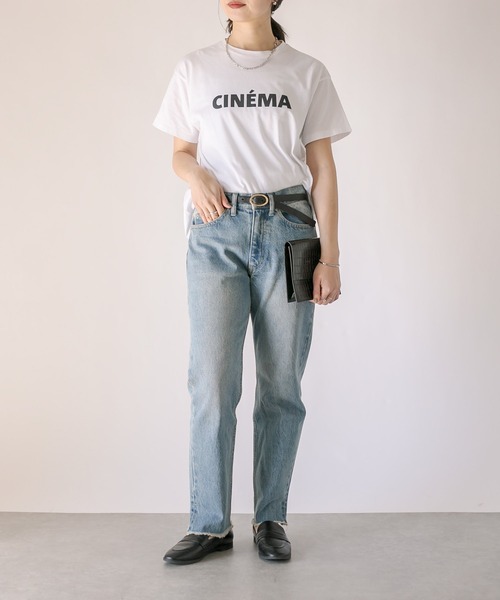 RIVE DROITE（リヴドロワ）の「CINEMA Tee（Tシャツ/カットソー・レディース・ネイビー/オフホワイト/ベージュ・FREE）」の4枚目の写真