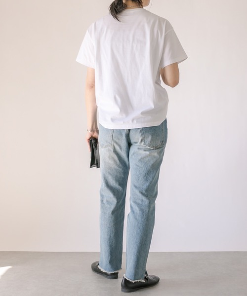 RIVE DROITE（リヴドロワ）の「CINEMA Tee（Tシャツ/カットソー・レディース・ネイビー/オフホワイト/ベージュ・FREE）」の7枚目の写真