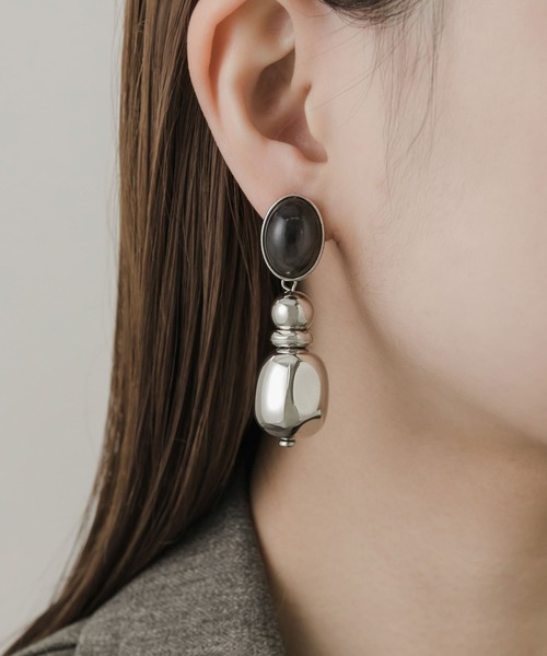 SMELLY（スメリー）の「メタルコネクトボリュームイヤリング（イヤリング・レディース・シルバー系その他・-）」の2枚目の写真