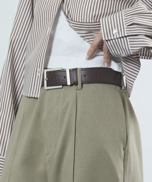 Firsthand（ファーストハンド）の「Firsthand/ファーストハンド フェイクレザーベルト（ベルト・レディース・ブラック/ダークブラウン・ﾌﾘ-）」の8枚目の写真