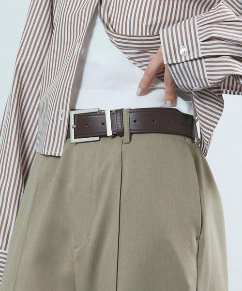 Firsthand（ファーストハンド）の「Firsthand/ファーストハンド フェイクレザーベルト（ベルト・レディース・ブラック/ダークブラウン・ﾌﾘ-）」の3枚目の写真