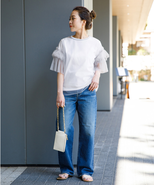 B.C STOCK（ベーセーストック）の「チュールフリルプルオーバー+Tシャツ（Tシャツ/カットソー・レディース・ブラック/チャコールグレー・FREE）」の20枚目の写真