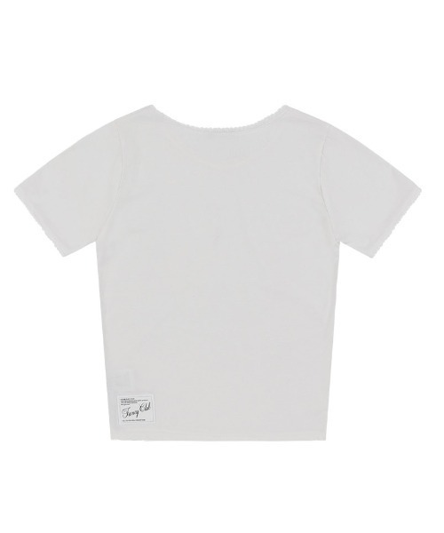 tシャツ A'GEM/9 × .kom 「 FANCY CLUB/ファンシークラブ」 LACE PIERID TEE/レース蝶 Tシャツ レディース A'GEM/9 × .kom 『 FANCY CLUB/ファンシークラブ』 LACE PIERID