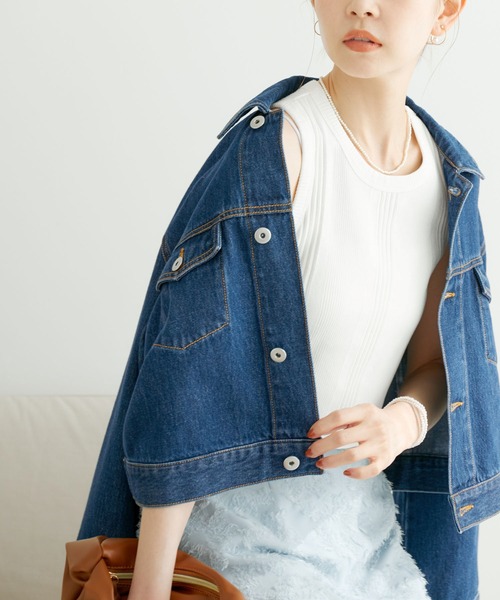 ROPE' PICNIC（ロペピクニック）の「着丈が選べるタンクトップ（タンクトップ・レディース・ベージュ/オフホワイト/ブラウン系その他2/ブラック・36/38）」の15枚目の写真