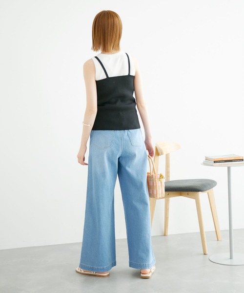 ROPE' PICNIC（ロペピクニック）の「着丈が選べるタンクトップ（タンクトップ・レディース・ベージュ/オフホワイト/ブラウン系その他2/ブラック・36/38）」の18枚目の写真