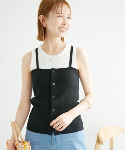 ROPE' PICNIC（ロペピクニック）の「着丈が選べるタンクトップ（タンクトップ・レディース・ベージュ/オフホワイト/ブラウン系その他2/ブラック・36/38）」の19枚目の写真