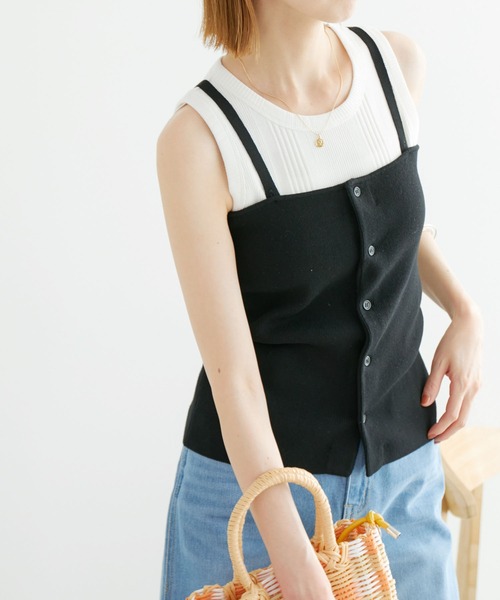 ROPE' PICNIC（ロペピクニック）の「着丈が選べるタンクトップ（タンクトップ・レディース・ベージュ/オフホワイト/ブラウン系その他2/ブラック・36/38）」の20枚目の写真