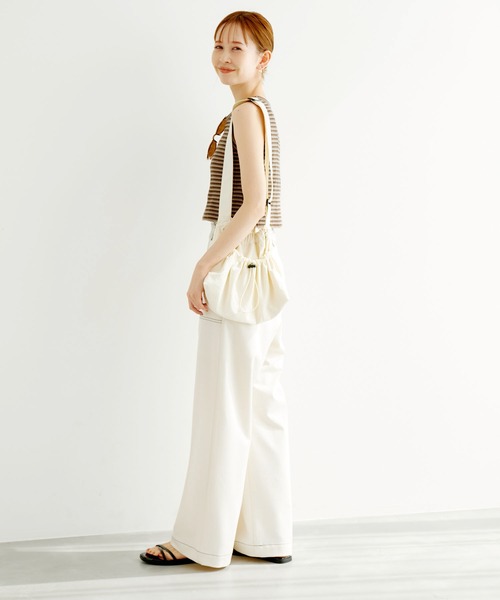 ROPE' PICNIC（ロペピクニック）の「着丈が選べるタンクトップ（タンクトップ・レディース・ベージュ/オフホワイト/ブラウン系その他2/ブラック・36/38）」の22枚目の写真