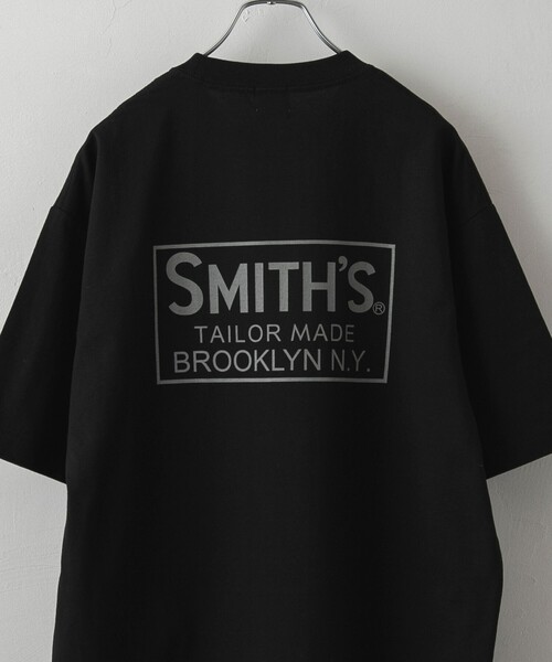 SMITH'S（スミス）の「SMITH’S（スミス）別注ロゴプリントポケットTシャツ（Tシャツ/カットソー・メンズ・ダークグリーン/ブラック/ホワイト/ダークグレー・S/M/L/XL）」の3枚目の写真