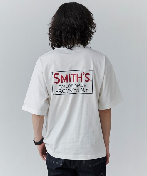 SMITH'S（スミス）の「SMITH’S（スミス）別注ロゴプリントポケットTシャツ（Tシャツ/カットソー・メンズ・ダークグリーン/ブラック/ホワイト/ダークグレー・S/M/L/XL）」の6枚目の写真