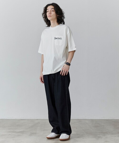 SMITH'S（スミス）の「SMITH’S（スミス）別注ロゴプリントポケットTシャツ（Tシャツ/カットソー・メンズ・ダークグリーン/ブラック/ホワイト/ダークグレー・S/M/L/XL）」の7枚目の写真