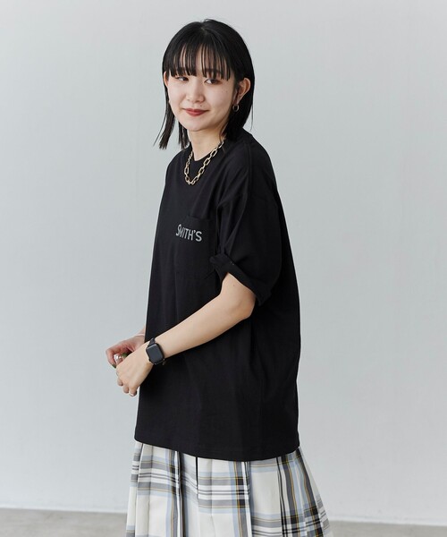 SMITH'S（スミス）の「SMITH’S（スミス）別注ロゴプリントポケットTシャツ（Tシャツ/カットソー・メンズ・ダークグリーン/ブラック/ホワイト/ダークグレー・S/M/L/XL）」の10枚目の写真