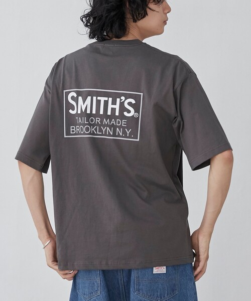 SMITH'S（スミス）の「SMITH’S（スミス）別注ロゴプリントポケットTシャツ（Tシャツ/カットソー・メンズ・ダークグリーン/ブラック/ホワイト/ダークグレー・S/M/L/XL）」の18枚目の写真