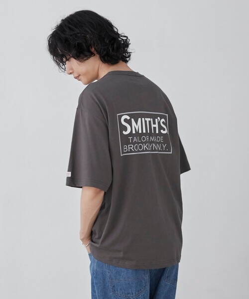 SMITH'S（スミス）の「SMITH’S（スミス）別注ロゴプリントポケットTシャツ（Tシャツ/カットソー・メンズ・ダークグリーン/ブラック/ホワイト/ダークグレー・S/M/L/XL）」の22枚目の写真