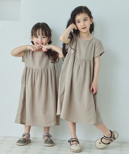 fleur de pomme 半袖　ワンピース fleur de pomme 半袖 ワンピース