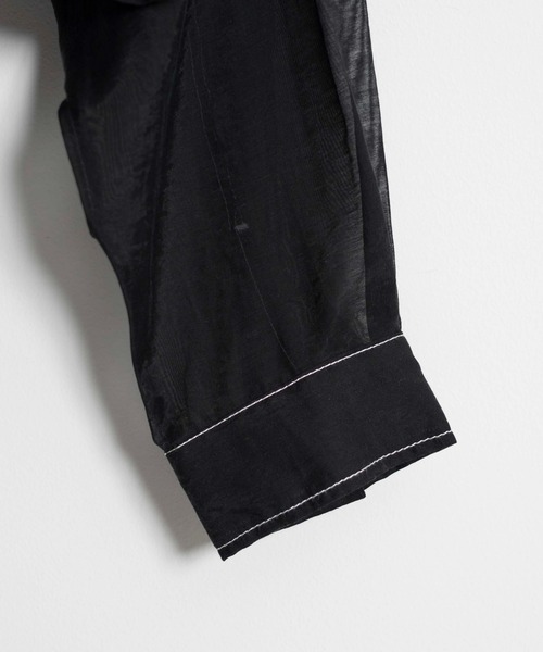 Figments（フィグメンツ）の「ステッチシアーシャツ（シャツ/ブラウス・レディース・ブラック・FREE）」の12枚目の写真