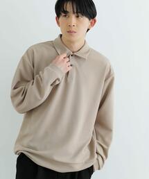 Wフェイスジョーゼット ロングスリーブ ポロ