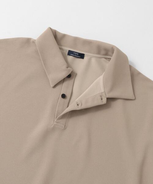 ITEMS URBANRESEARCH（アイテムズ アーバンリサーチ）の「Wフェイスジョーゼット ロングスリーブ ポロ（シャツ/ブラウス・メンズ・ブラック/ベージュ/チャコールグレー・MEDIUM/LARGE）」の15枚目の写真