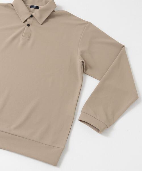ITEMS URBANRESEARCH（アイテムズ アーバンリサーチ）の「Wフェイスジョーゼット ロングスリーブ ポロ（シャツ/ブラウス・メンズ・ブラック/ベージュ/チャコールグレー・MEDIUM/LARGE）」の16枚目の写真
