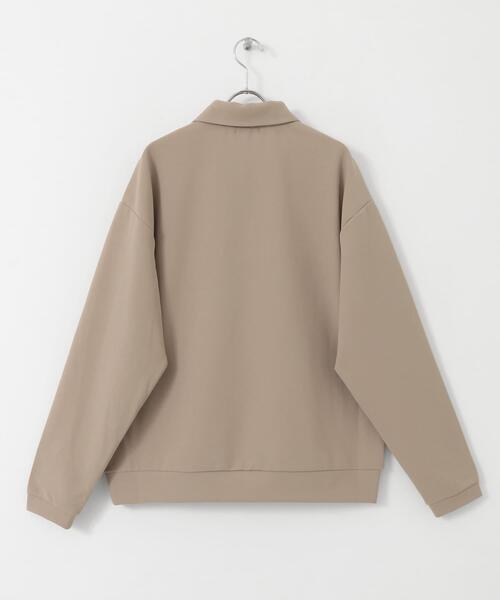 ITEMS URBANRESEARCH（アイテムズ アーバンリサーチ）の「Wフェイスジョーゼット ロングスリーブ ポロ（シャツ/ブラウス・メンズ・ブラック/ベージュ/チャコールグレー・MEDIUM/LARGE）」の17枚目の写真