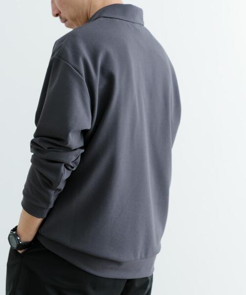 ITEMS URBANRESEARCH（アイテムズ アーバンリサーチ）の「Wフェイスジョーゼット ロングスリーブ ポロ（シャツ/ブラウス・メンズ・ブラック/ベージュ/チャコールグレー・MEDIUM/LARGE）」の22枚目の写真