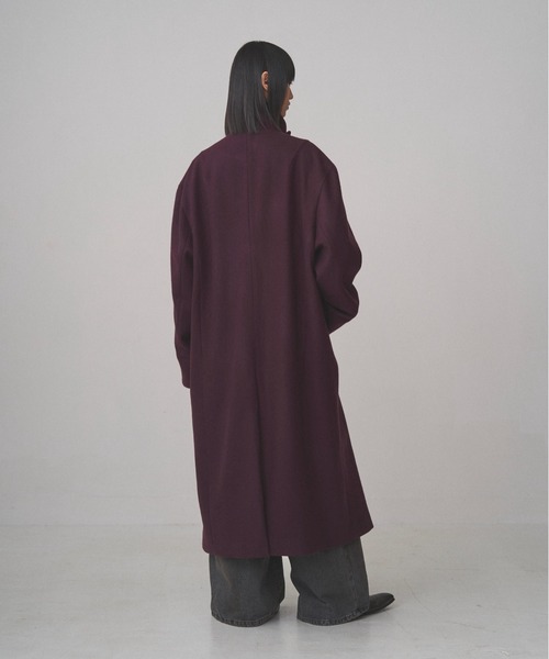 Juha(ユハ)の「STAND COLLAR COAT(チェスターコート・メンズ・ブラック/パープル・3/4)」の7枚目の写真