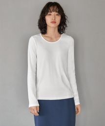 STYLE DELI | 首開きベーシックリブトップス(Tシャツ/カットソー)